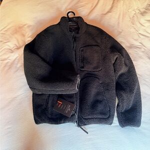 Hollister Charcoal Performance Fleece Jacket